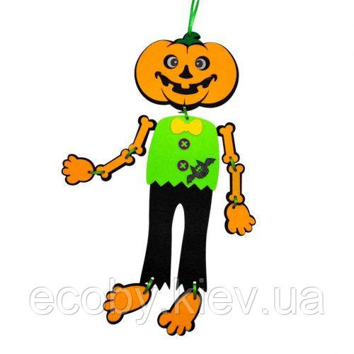 Декор з фетру 3 мм " Гарбуз скелет" (середній 50см), фото 1