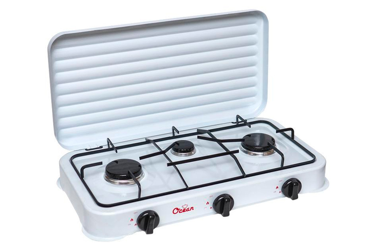 Плита газова настільна (S-113944), з кришкою, 3 конфорки, Fix&Go, Арт.67001