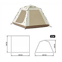 Тент для кемпінгу Naturehike CNK2450WS021, бежевий, фото 2