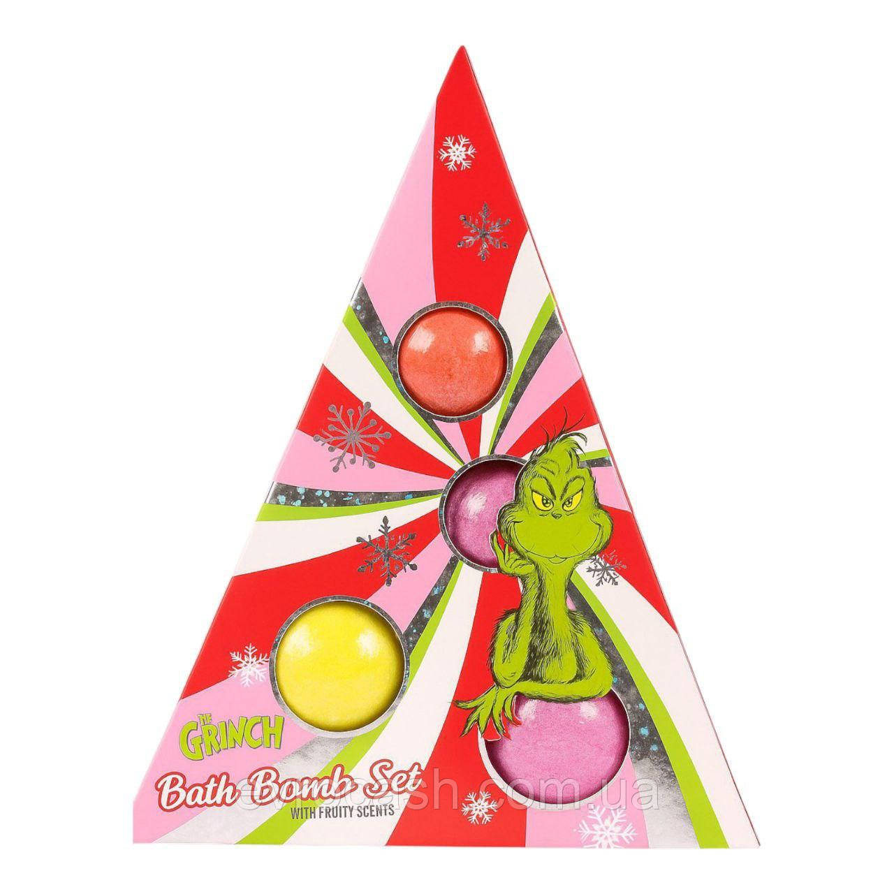 Подарунковий набір бомбочок для ванни Grinch 4 шт, фото 1