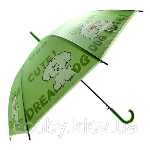 Парасолька-тростина, напівавтомат, довжина: 77 см, діаметр купола — 65 см (САЛАТОВИЙ), фото 1