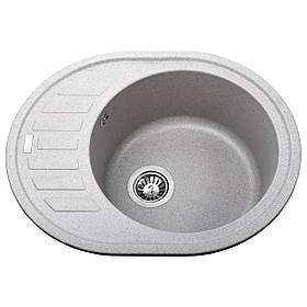 Гранітна мийка Globus Lux ARNO сірий камінь 620x500 мм-А0005