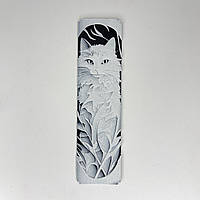 Пластикова 3D закладка для книги Finding Кіт об'ємне зображення Чорний білий 15 × 4 см