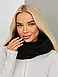 Стильний зручний теплий в'язаний зимовий хомут, чорний, фото 3