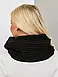 Стильний зручний теплий в'язаний зимовий хомут, чорний, фото 5