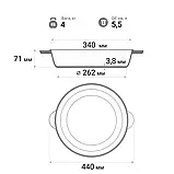 Сковорода жаровня чавунна Ø34 см Brizoll, фото 5
