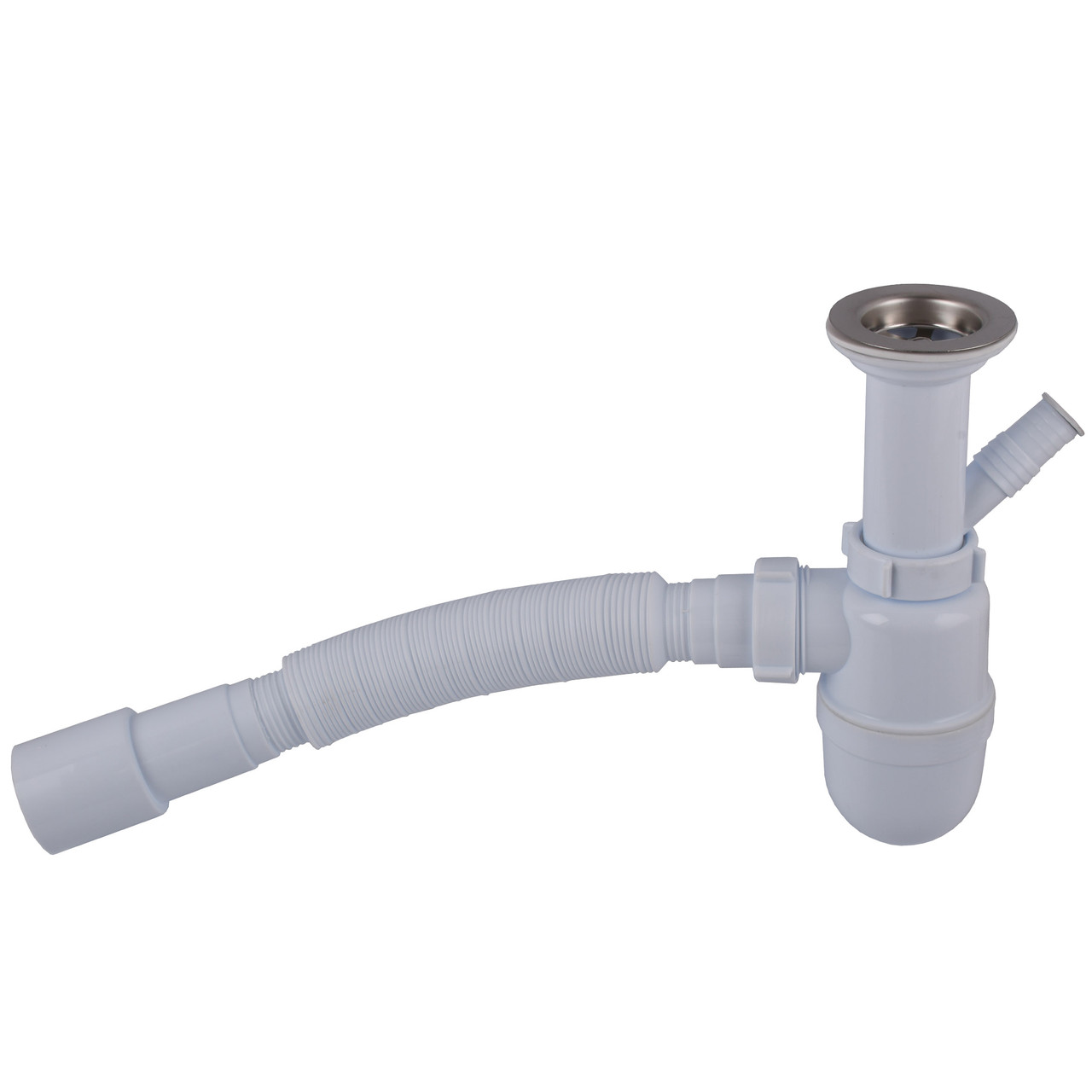 Сифон OPTIMUM 11/2| *40 для умивальника та мийки з відведенням для прання машини та гофр.40*40/50 OPTI-13043, фото 1