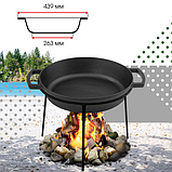 Сковорода жаровня чавунна Ø34 см Brizoll, фото 4