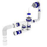 Сифон OPTIMUM для ванни з ревізією, випуском 1 1/2| *40, перел і гнучкою трубою 40*40/50 OPTI-26033, фото 7