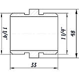Ніпель 1 1/4 °C З нікельований NN662S OPTIMUM, фото 3