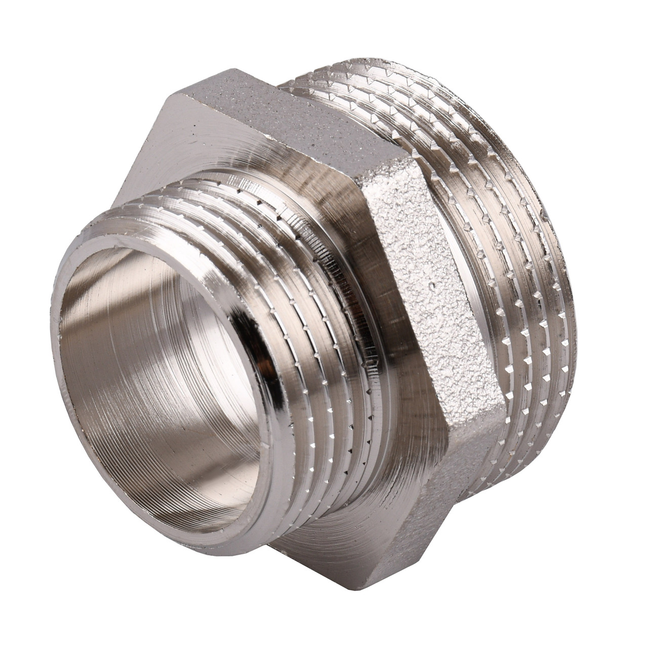 Ніпель редукційний 1 1/4| х1 | ЗЗ нікельований NN652S OPTIMUM, фото 1