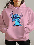 Жіноче стильне худі з принтом Стіча, фото 2