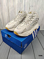 Чоловічі зимові замшеві кросівки Adidas Yeezy Boost 700 Winter, зимові теплі чоловічі кросівки на хутрі Адідас