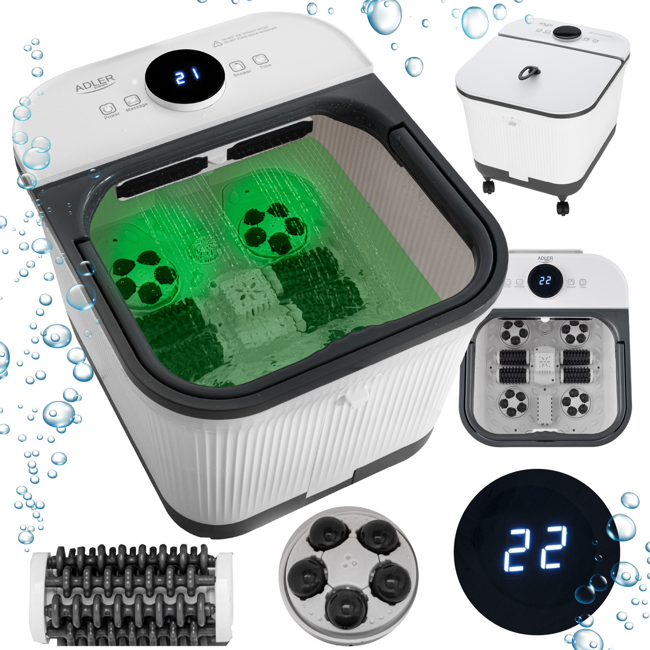 Гідромасажна ванночка-масажер для ніг Adler AD 2184 Deluxe (підігрів до 48 °C, Польща), фото 1