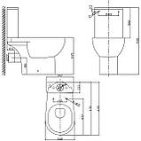 КОМПАКТ PRIMA B нижній., Гориз безобідковий з поліпропіленовим сидінням SOFT-CLOSE CT-PHB-PP, фото 2