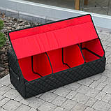 Органайзер у багажник на магніті з логотипом Mercedes з екошкіри, чорний, 80 см, сумка в багажник, фото 4