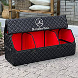 Органайзер у багажник на магніті з логотипом Mercedes з екошкіри, чорний, 80 см, сумка в багажник, фото 7