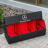 Органайзер у багажник на магніті з логотипом Mercedes з екошкіри, чорний, 80 см, сумка в багажник, фото 5