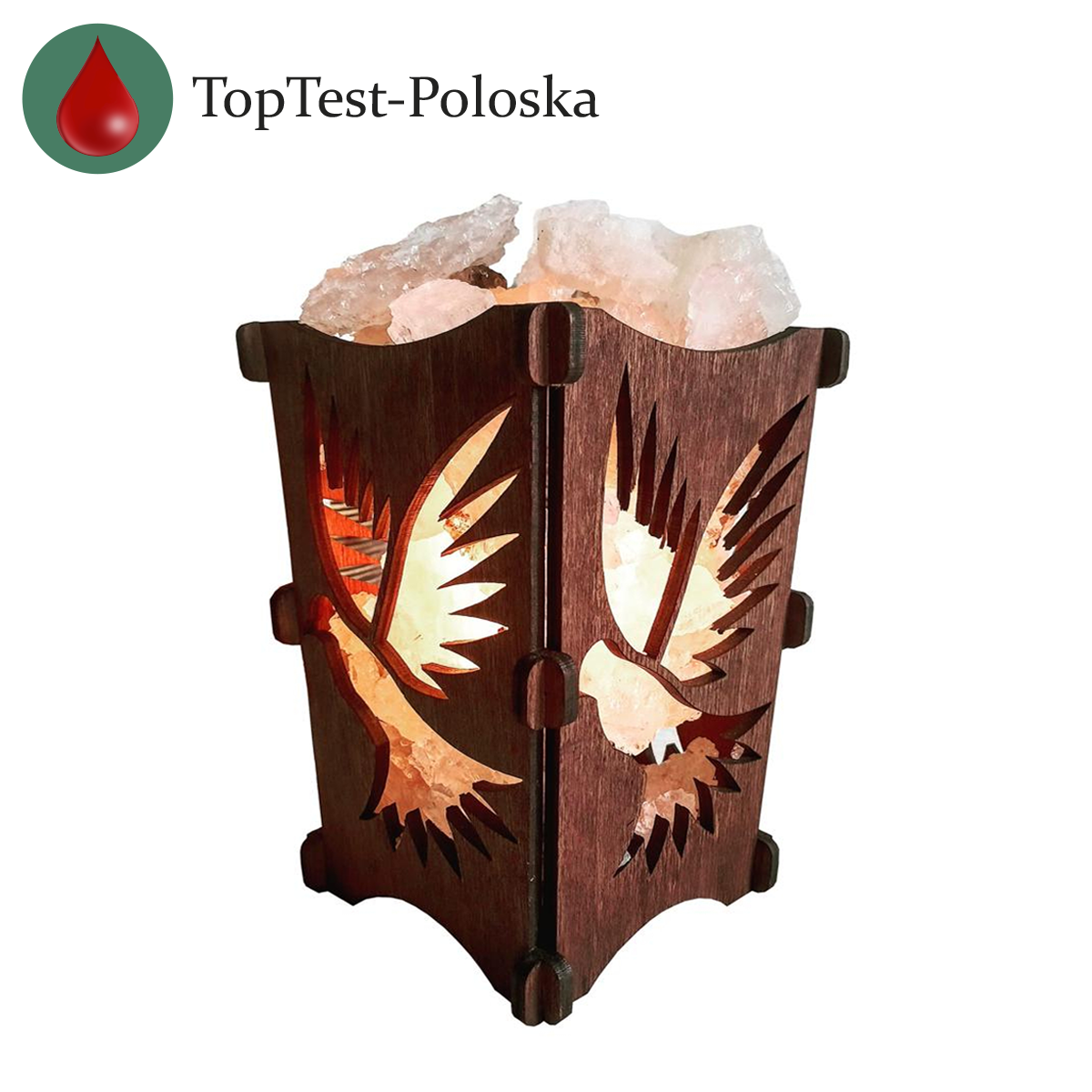 Соляна лампа "Корзина "Птах" 1 кг, фото 1