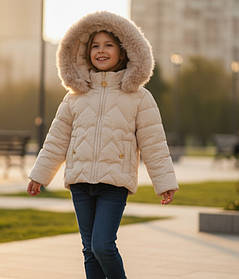 Куртка утеплена для дівчаток оптом, Nature, 2-7 років, арт. RYG-8463-3