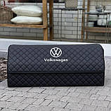 Органайзер у багажник з логотипом Volkswagen з екошкіри, чорний, 80 см, автомобільний органайзер, фото 3