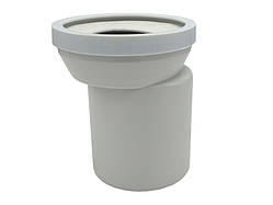 Патрубок ексцентр. фановий для унітазу  ф110_L155-зміщ.15мм MILLZ