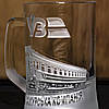 Пивний келих з гравіюванням Укрзалізниця пасажинський вагон - подарунок для машиніста, провідника, працівника Укрзалізниці, фото 3