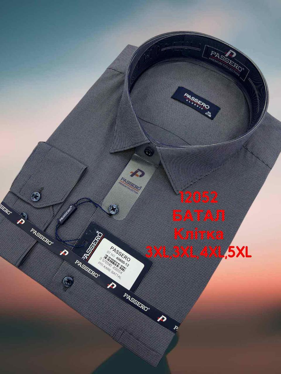 Батальна сорочка в мілку клітку Passero mod -40600/color 12