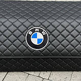 Органайзер у багажник з логотипом BMW з екошкіри, чорний, 80 см, коробка в багажник, фото 5