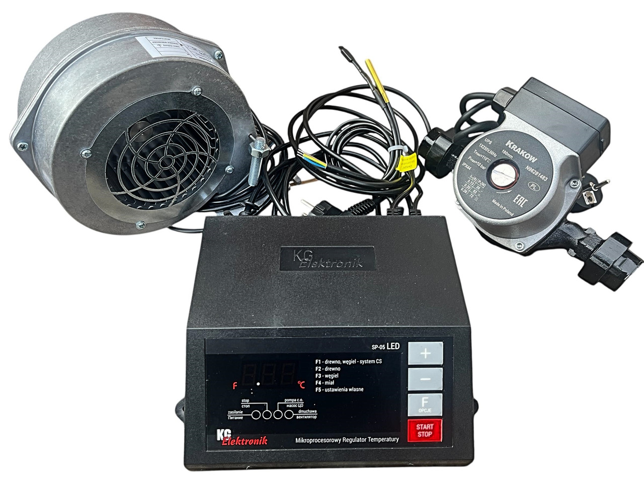 Автоматика для твердопаливного котла з турбіною та насосом (комплект), Польща