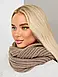 Стильний зручний теплий в'язаний зимовий хомут, капучіно, фото 3