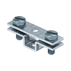 Заземлення Елементи кріплення плоского провідника Тримач провода плаского 40mm з отвором 6,5 мм, гарячецинкований 5032040 OBO