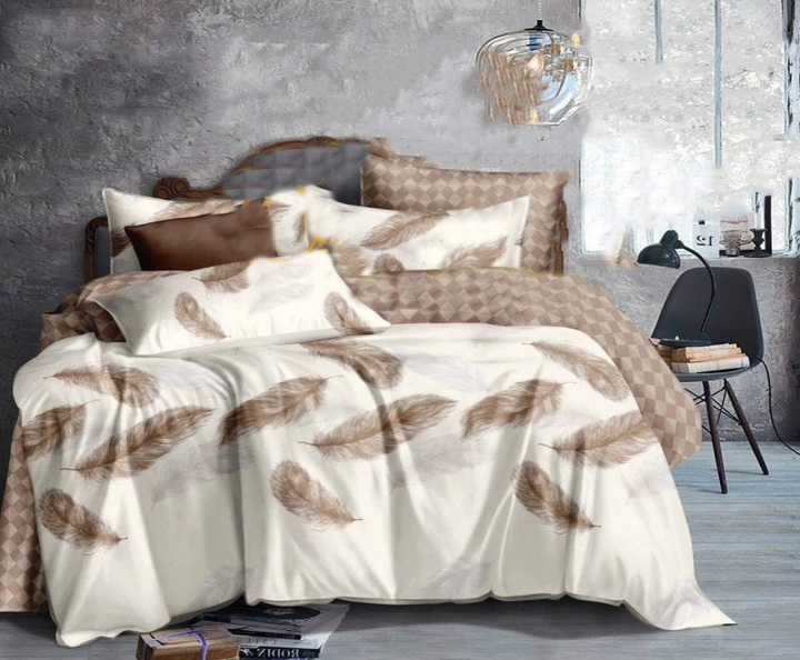 Євро комплект (Бязь) | Комплект постільної білизни "Легкість" | Простирадло 240х220 см, фото 1