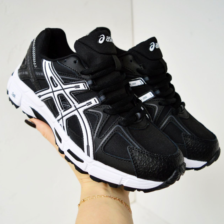 Жіночі зимові Термо Asics Gel-Kahana 8 Termo чорно-білі кросівки Асікс Гель Кахана теплі осінь зима, фото 1