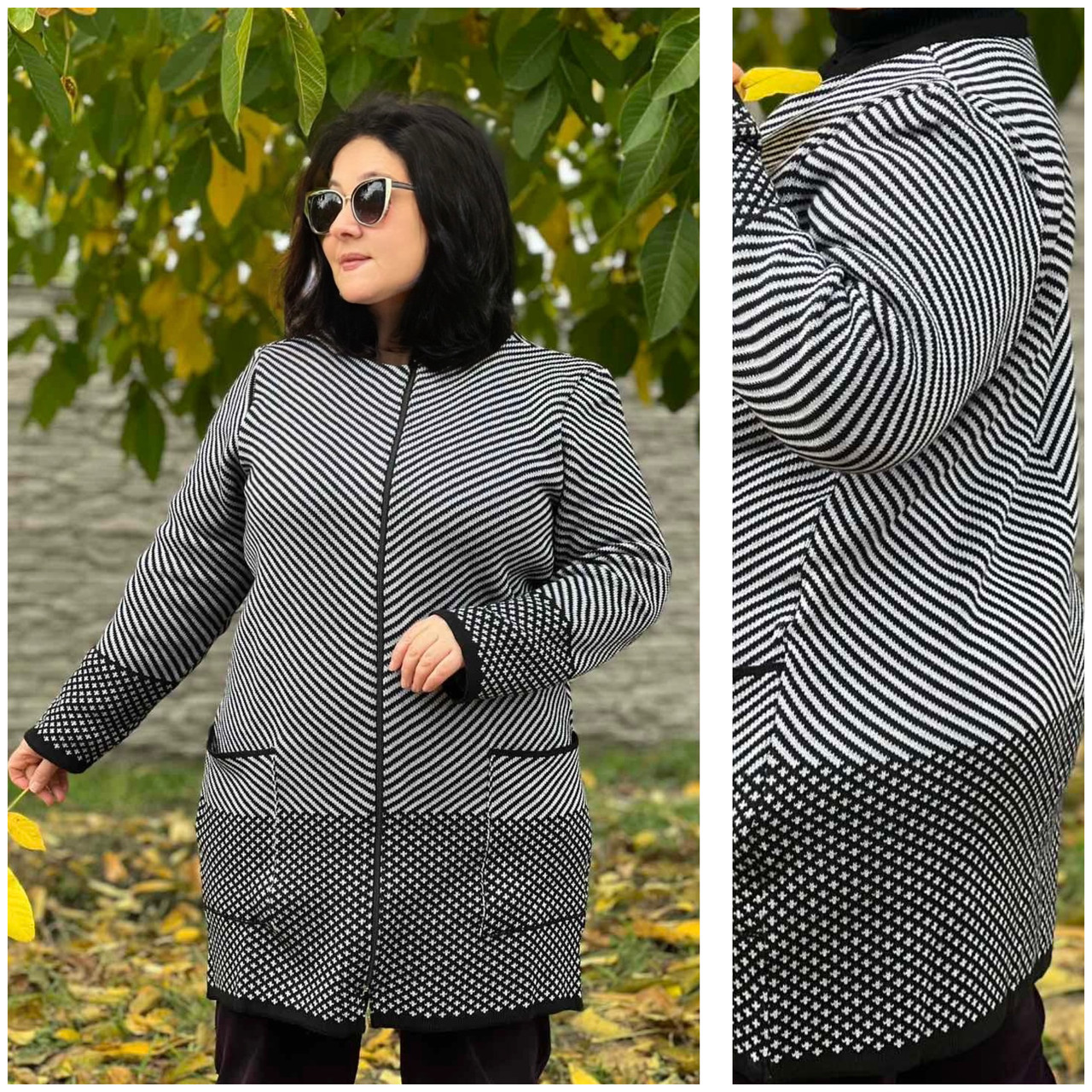 В'язаний жіночий кардиган великі розміри з 50 по 64)