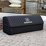 Органайзер у багажник з логотипом Honda з екошкіри, чорний, 80 см, фото 2