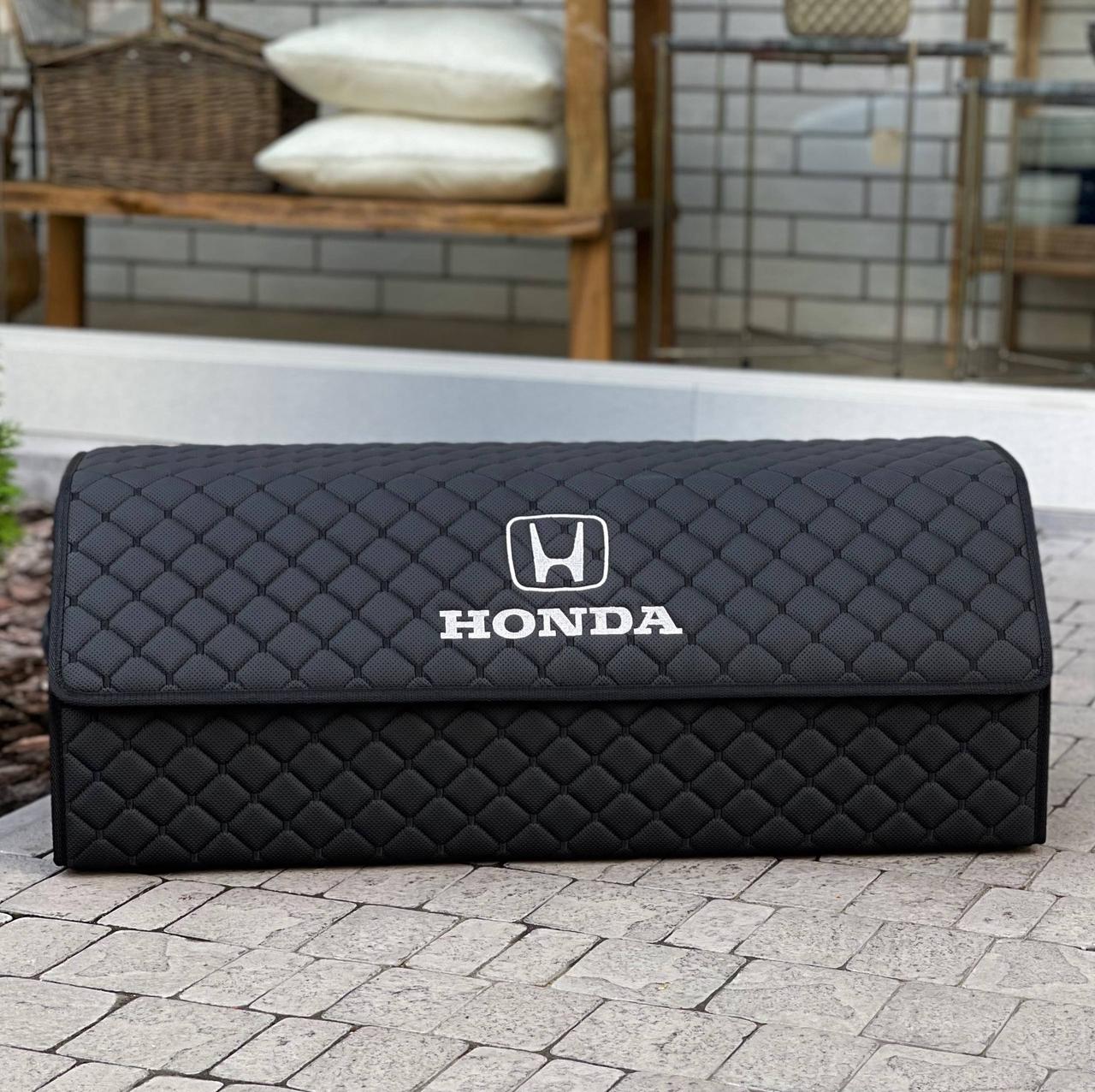 Органайзер у багажник з логотипом Honda з екошкіри, чорний, 80 см, фото 1