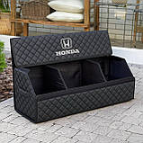 Органайзер у багажник з логотипом Honda з екошкіри, чорний, 80 см, фото 3