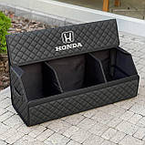 Органайзер у багажник з логотипом Honda з екошкіри, чорний, 80 см, фото 4