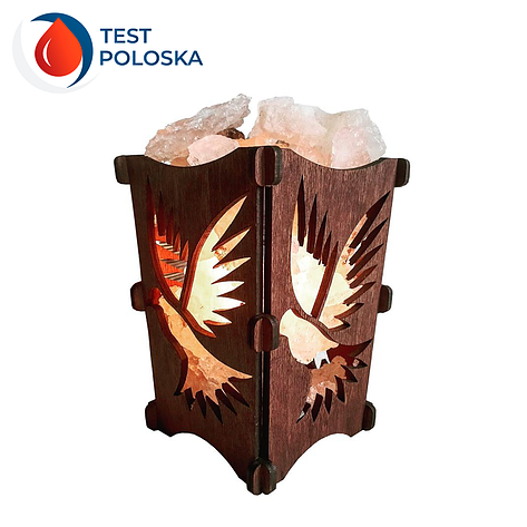 Соляна лампа "Корзина "Птах" 1 кг, фото 1