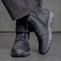 Чоловічі зимові черевики з шкіри з прошитою підошвою, фото 4
