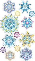 Вафельна картинка для кондитерських виробів "Сніжинки", (лист А4)