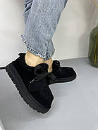 Лофери жіночі зимові MalinDagely C601-4M замшеві чорні, фото 5