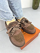 Лофери жіночі зимові MalinDagely C601-6M замшеві коричневі, фото 3