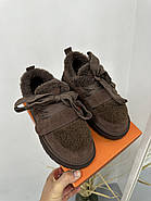 Лофери жіночі зимові MalinDagely C601-6M замшеві коричневі, фото 5