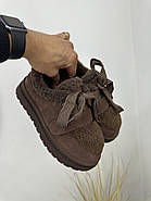 Лофери жіночі зимові MalinDagely C601-6M замшеві коричневі, фото 6