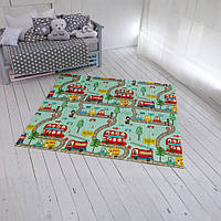 Дитячий складаний термоковрик Ігровий мат для дітей двосторонній розвиваючий м'який теплий 150х180х1 см