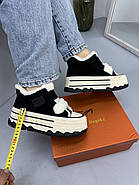 Кеди зимові на платформі MalinDegely C73-4M чорні замшеві, фото 2