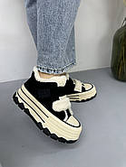 Кеди зимові на платформі MalinDegely C73-4M чорні замшеві, фото 3