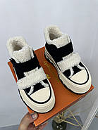 Кеди зимові на платформі MalinDegely C73-4M чорні замшеві, фото 6